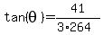 tan%28theta%29=41%2F%283%2A264%29