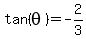tan%28theta%29+=+-2%2F3