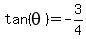 tan%28theta%29+=+-3%2F4