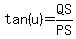 tan%28u%29=QS%2FPS