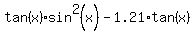 tan%28x%29%2Asin%5E2%28x%29+-+1.21%2Atan%28x%29