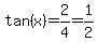 tan%28x%29=2%2F4=1%2F2