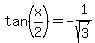 tan%28x%2F2%29=-1%2Fsqrt%283%29