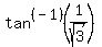 tan%5E%28-1%29%281%2Fsqrt%283%29%29