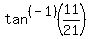 tan%5E%28-1%29%2811%2F21%29