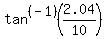 tan%5E%28-1%29%282.04%2F10%29