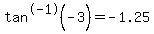 tan%5E-1%28-3%29=-1.25