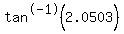 tan%5E-1%282.0503%29