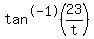 tan%5E-1%2823%2Ft%29