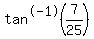 tan%5E-1%287%2F25%29