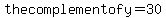 thecomplementofy=30