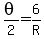 theta%2F2=6%2FR