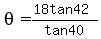 theta=%2818tan42%29%2Ftan40