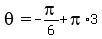 theta=+-pi%2F6%2Bpi%2A3
