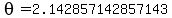 theta=2.142857142857143