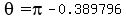 theta=pi-0.389796