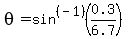 theta=sin%5E%28-1%29%280.3%2F6.7%29