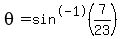 theta=sin%5E-1%287%2F23%29