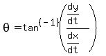 theta=tan%5E%28-1%29%28%28dy%2Fdt%29%2F%28dx%2Fdt%29%29