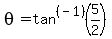 theta=tan%5E%28-1%29%285%2F2%29