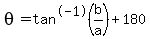 theta=tan%5E-1%28b%2Fa%29%2B180