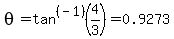 theta+=+tan%5E%28-1%29%284%2F3%29+=+0.9273