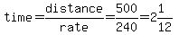 time=distance%2Frate=500%2F240=2%261%2F12