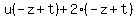 u%28-z%2Bt%29%2B2%28-z%2Bt%29