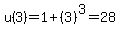 u%283%29=1%2B%283%29%5E3=28