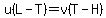 u%28L-T%29=v%28T-H%29