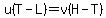 u%28T-L%29=v%28H-T%29