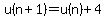 u%28n%2B1%29=u%28n%29%2B4