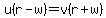 u%28r-w%29=v%28r%2Bw%29