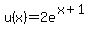 u%28x%29+=+2e%5E%28x%2B1%29