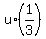 u%2A%281%2F3%29