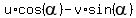 u%2Acos%28alpha%29-v%2Asin%28alpha%29