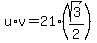 u%2Av=21%2A%28sqrt%283%29%2F2%29