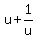 u%2B1%2Fu