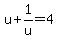u%2B1%2Fu=4