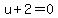 u%2B2=0