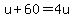 u%2B60=4u