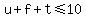 u%2Bf%2Bt%3C=10