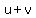 u%2Bv