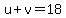 u%2Bv=18