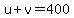 u%2Bv=400