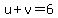 u%2Bv=6