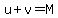 u%2Bv=M