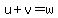 u%2Bv=w