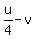 u%2F4+-+v+