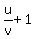 u%2Fv%2B1